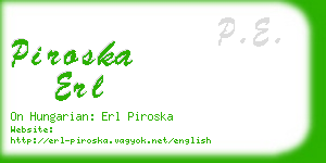 piroska erl business card